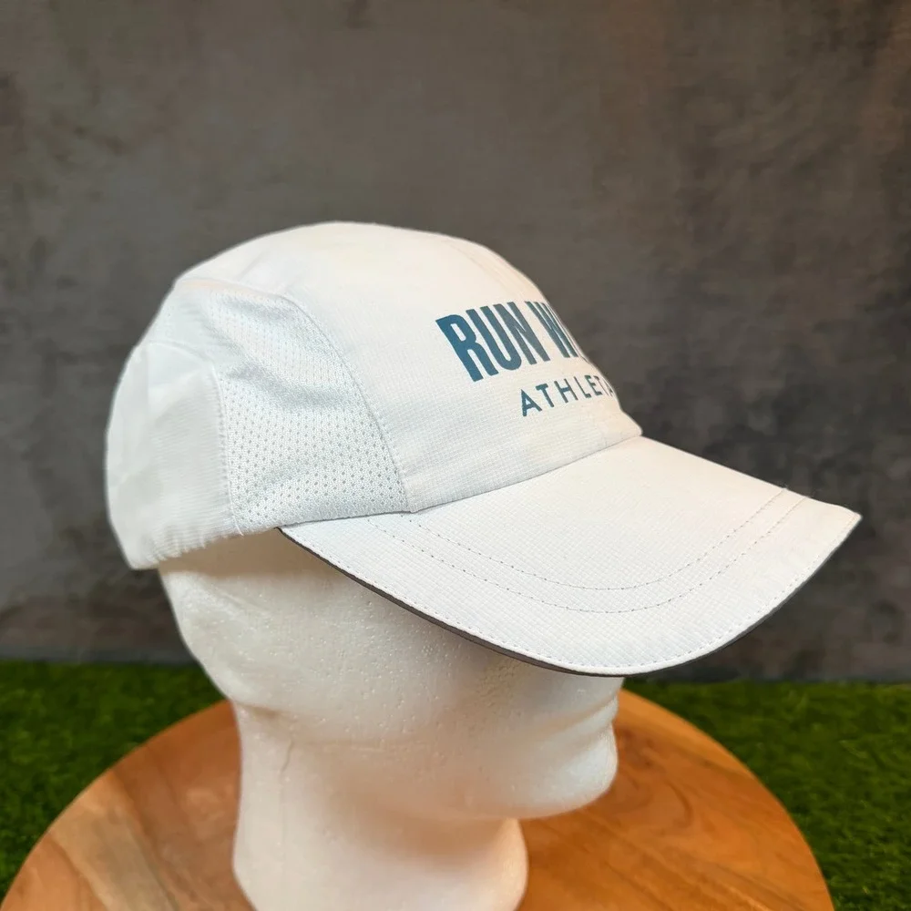 Athleta Run Wild White Running Hat Mesh Performance Adjustable‎ Cap Womens